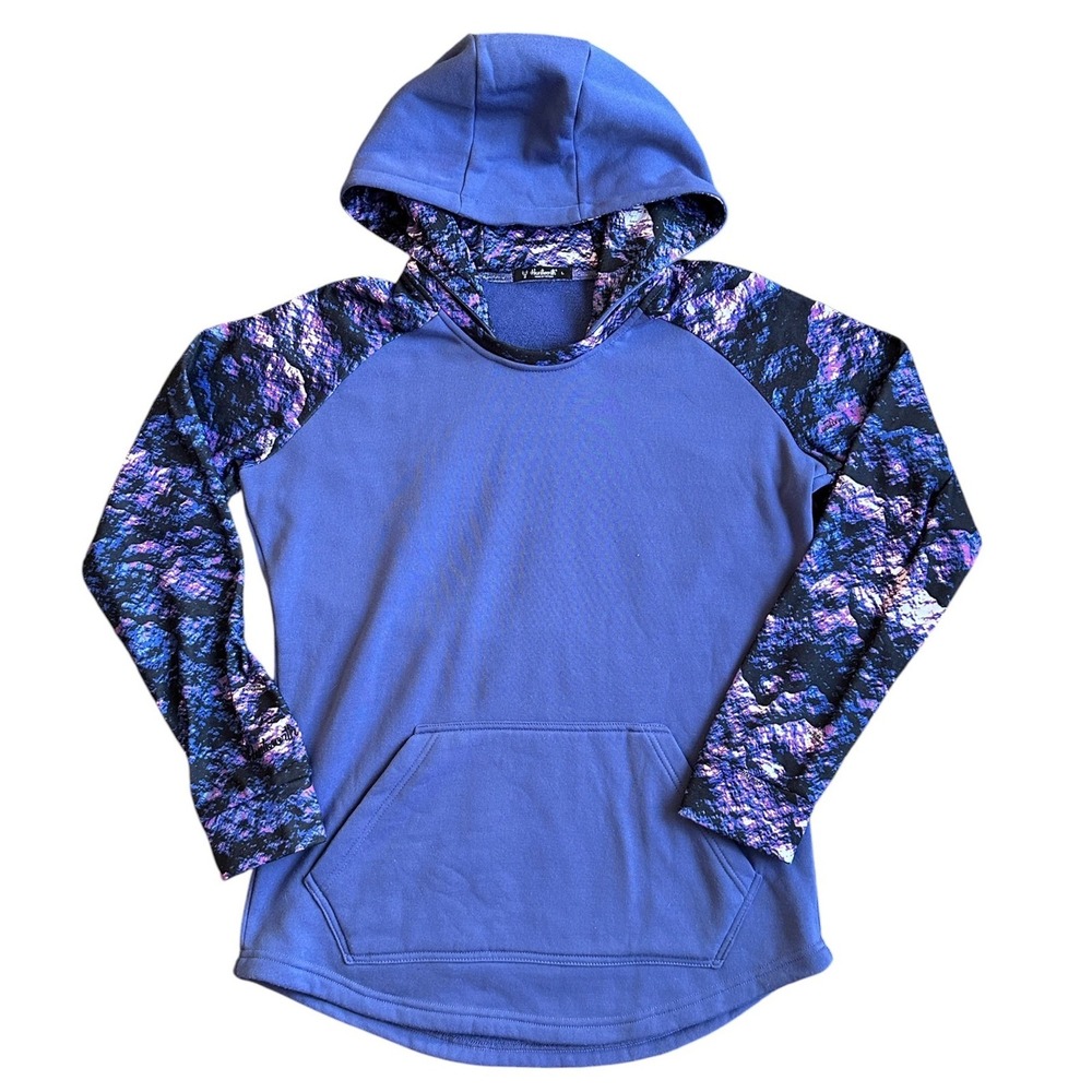 Huntworth Hoodie Women Large Blue Purple Camo‎ Excellent Performance Pullover